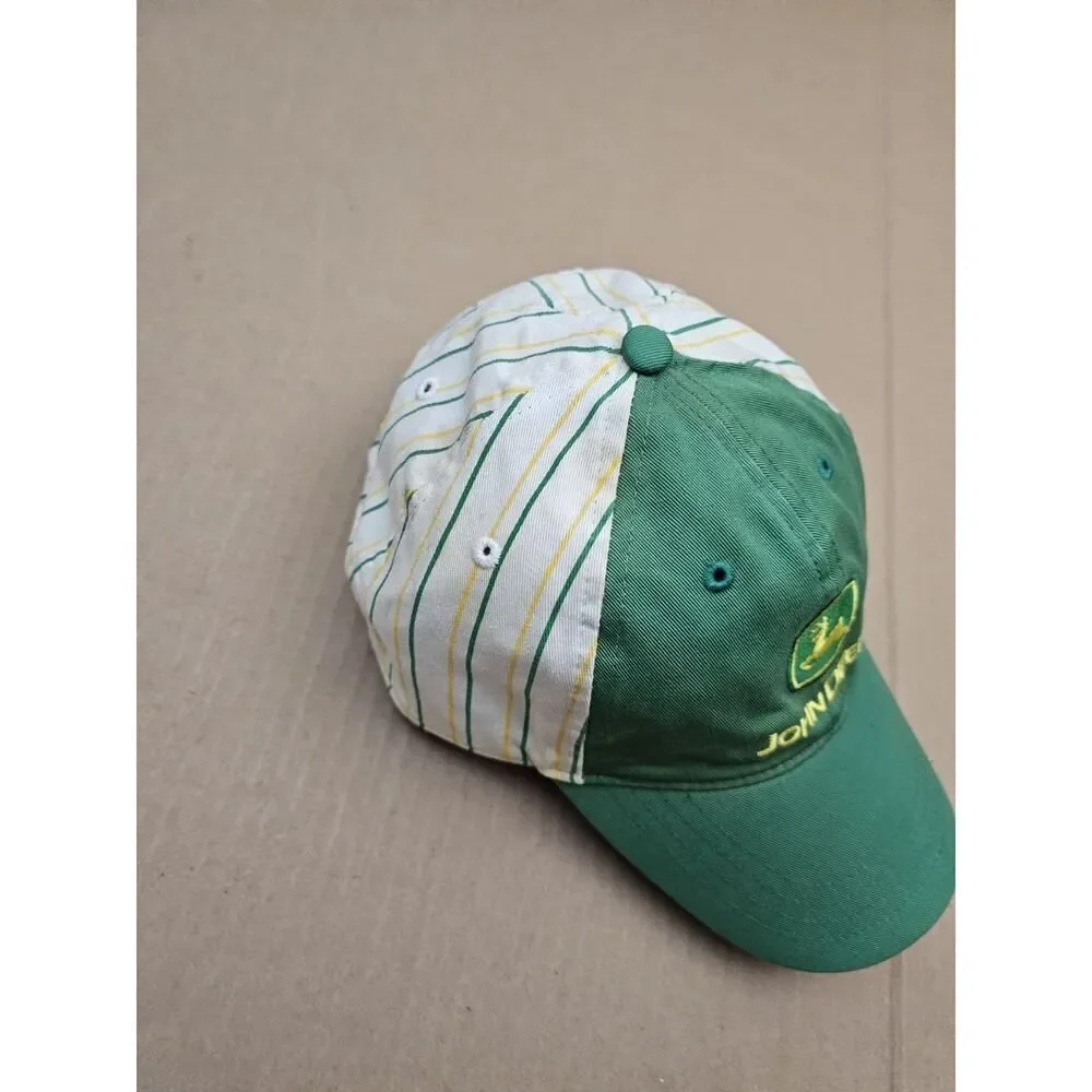 John Deere Vintage Striped Snapback K-Products Hat Made in the USA